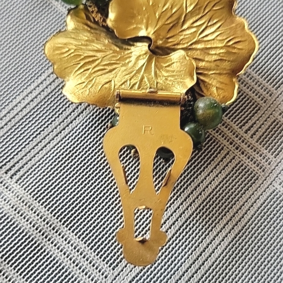 Vintage Brass and Glass Beads Single Shoe Clip - Picture 5 of 7